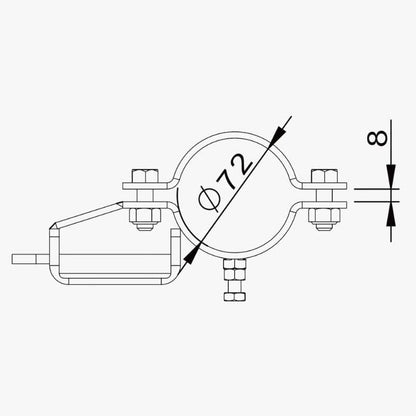 Profilrohrhalterung Ø70 für Robot Trolley